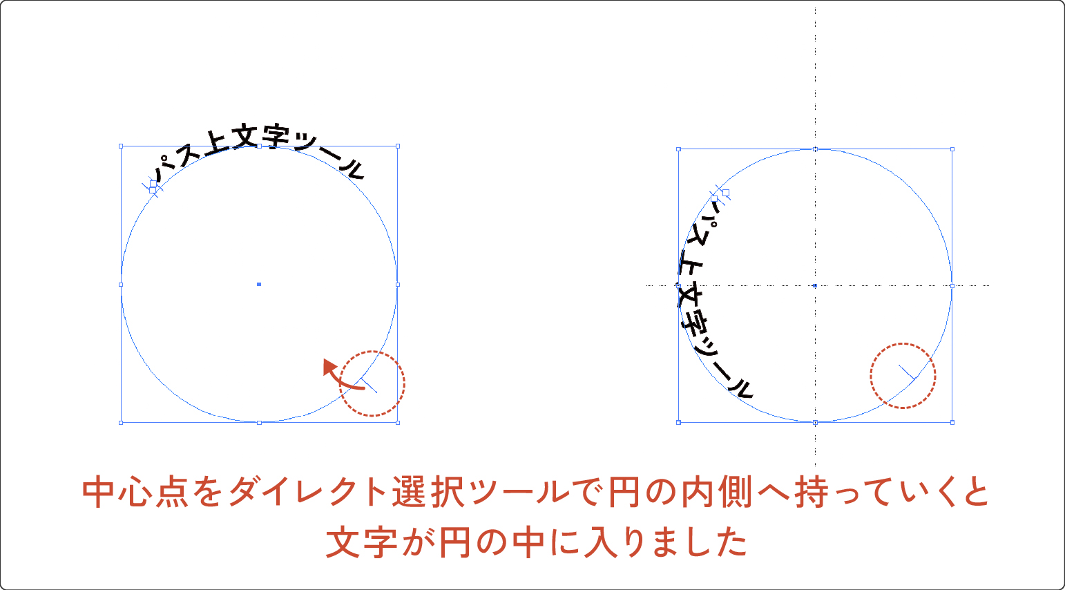 【Adobe illustrator】円やパスに沿って文字を配置する方法