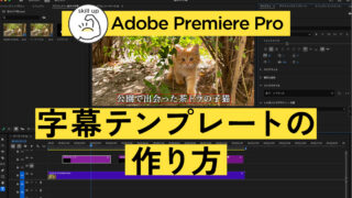 PremierePro初心者さん向け　テロップ基礎編①デザインテンプレートの作り方